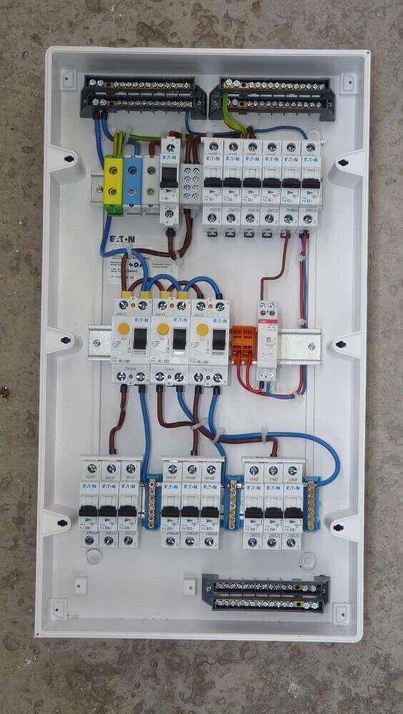 Quadro de distribuição elétrica externo